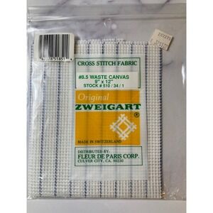 Zweigart 8.5 Waste Canvas Cross Stitch Fabric 9x12 Made in Switzerland